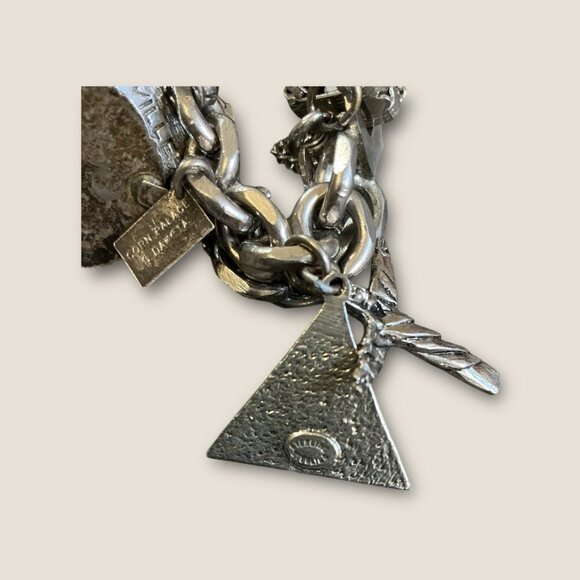 Estate Vintage Charm Bracelet Loaded With Sterling Charms Including Bell Trading - Picture 6 of 16